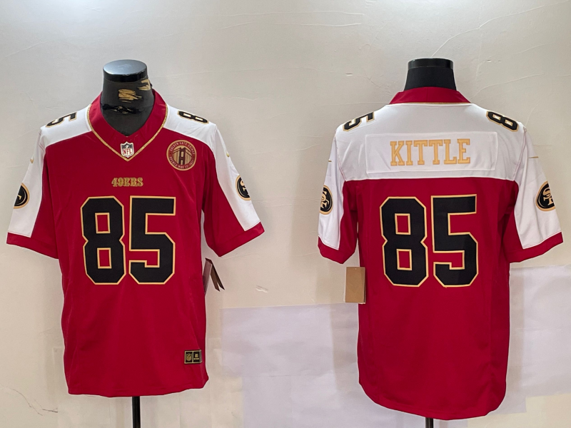 Men San Francisco 49ers #85 Kittle red 2025 Nike Limited NFL Jersey style 1